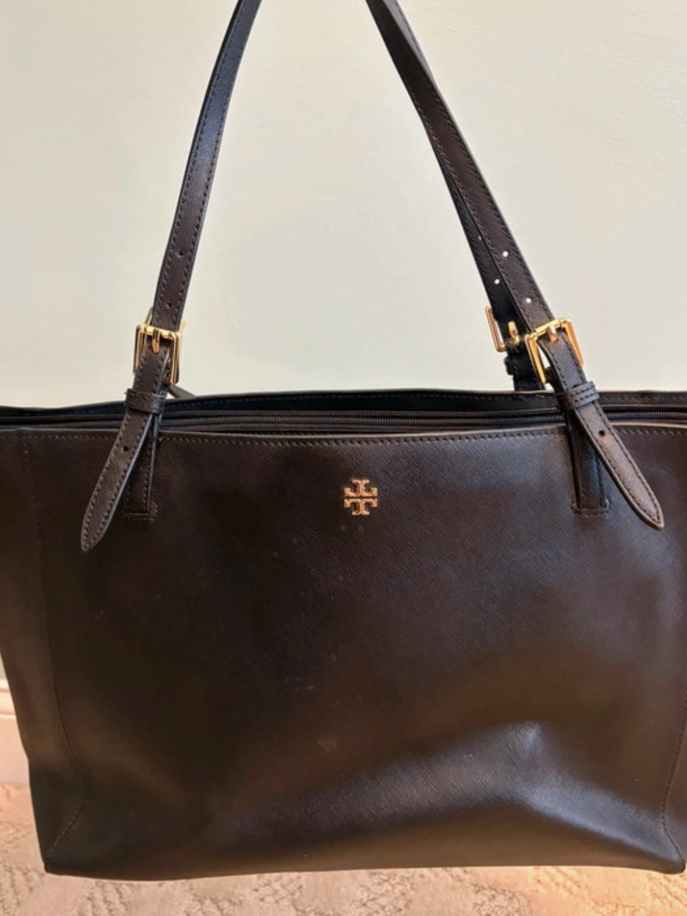 Tory Burch Brown Leather Tote Bag